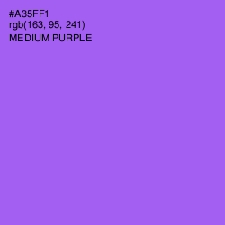 #A35FF1 - Medium Purple Color Image