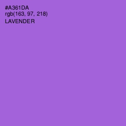 #A361DA - Lavender Color Image