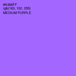 #A366FF - Medium Purple Color Image