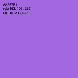 #A367E1 - Medium Purple Color Image
