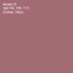 #A36C75 - Coral Tree Color Image