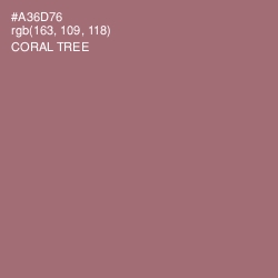 #A36D76 - Coral Tree Color Image
