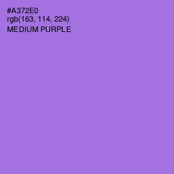 #A372E0 - Medium Purple Color Image