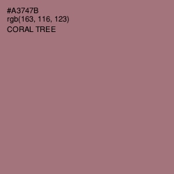 #A3747B - Coral Tree Color Image