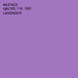 #A374C0 - Lavender Color Image