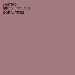 #A3797D - Coral Tree Color Image