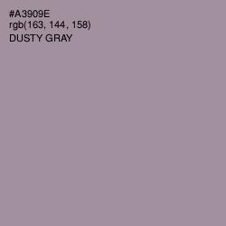 #A3909E - Dusty Gray Color Image