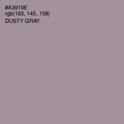 #A3919E - Dusty Gray Color Image