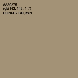 #A39275 - Donkey Brown Color Image