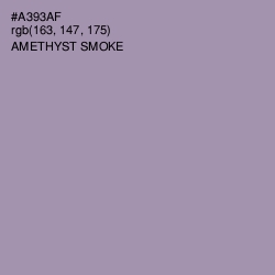 #A393AF - Amethyst Smoke Color Image