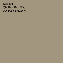 #A3967F - Donkey Brown Color Image