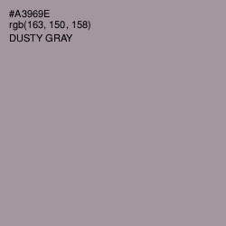 #A3969E - Dusty Gray Color Image