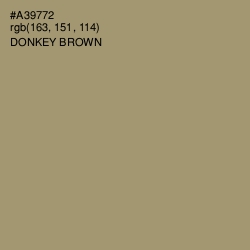 #A39772 - Donkey Brown Color Image