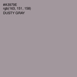#A3979E - Dusty Gray Color Image