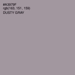 #A3979F - Dusty Gray Color Image