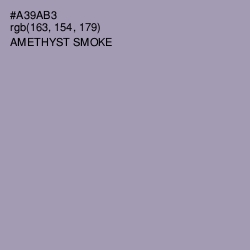 #A39AB3 - Amethyst Smoke Color Image