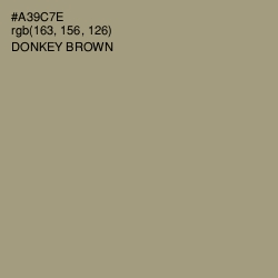#A39C7E - Donkey Brown Color Image