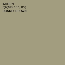 #A39D7F - Donkey Brown Color Image