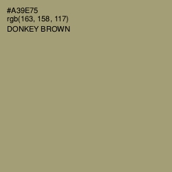 #A39E75 - Donkey Brown Color Image