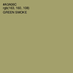 #A3A06C - Green Smoke Color Image