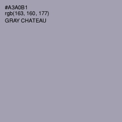 #A3A0B1 - Gray Chateau Color Image