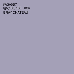 #A3A0B7 - Gray Chateau Color Image