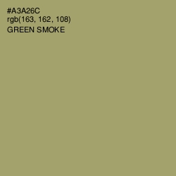 #A3A26C - Green Smoke Color Image