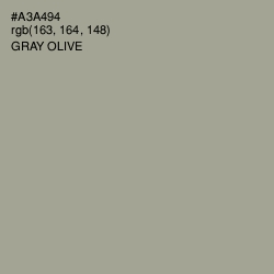 #A3A494 - Gray Olive Color Image