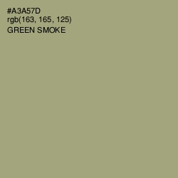 #A3A57D - Green Smoke Color Image