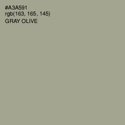 #A3A591 - Gray Olive Color Image