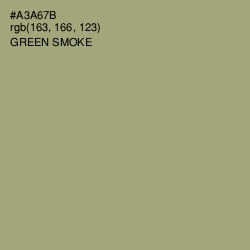 #A3A67B - Green Smoke Color Image