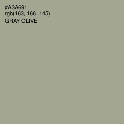 #A3A691 - Gray Olive Color Image