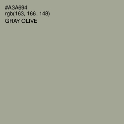 #A3A694 - Gray Olive Color Image