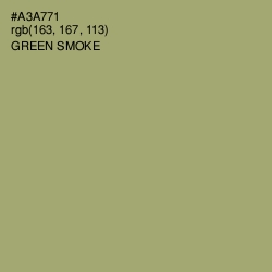 #A3A771 - Green Smoke Color Image