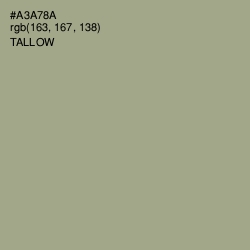 #A3A78A - Tallow Color Image