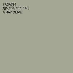 #A3A794 - Gray Olive Color Image