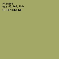 #A3A866 - Green Smoke Color Image