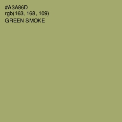 #A3A86D - Green Smoke Color Image