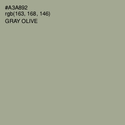 #A3A892 - Gray Olive Color Image
