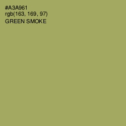 #A3A961 - Green Smoke Color Image