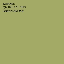 #A3AA66 - Green Smoke Color Image
