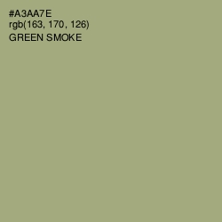 #A3AA7E - Green Smoke Color Image