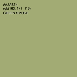 #A3AB74 - Green Smoke Color Image