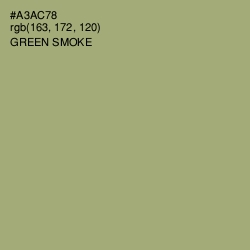 #A3AC78 - Green Smoke Color Image