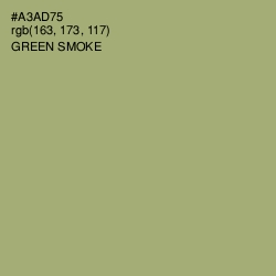 #A3AD75 - Green Smoke Color Image