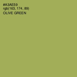 #A3AE59 - Olive Green Color Image
