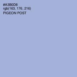 #A3B0D8 - Pigeon Post Color Image