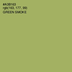 #A3B163 - Green Smoke Color Image