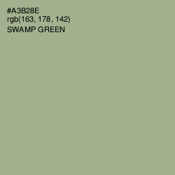 #A3B28E - Swamp Green Color Image