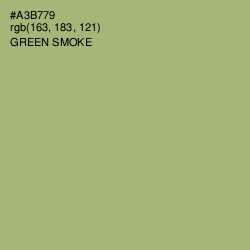 #A3B779 - Green Smoke Color Image
